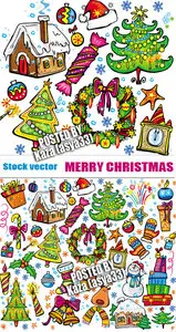 New year & Christmas objects