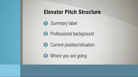 Lynda - Giving Your Elevator Pitch