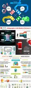 Vectors - Infographic with Modern Devices 8