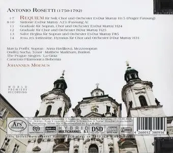 Johannes Moesus, Prague Singers La Gioloa, Camerata Filarmonica Bohemi - Antonio Rosetti: Requiem für Mozart (2011)