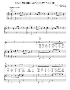 One more saturday night - Grateful Dead (Piano-Vocal-Guitar)