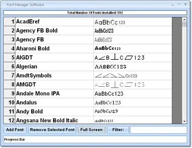 Font Manager Software v7.0