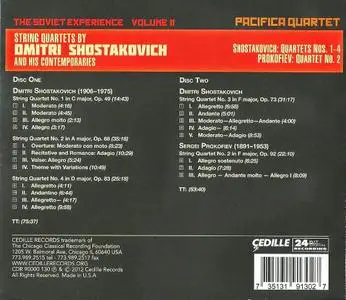 Pacifica Quartet - The Soviet Experience, Vol. 2: Shostakovich: Quartets Nos. 1-4, Prokofiev: Quartet No. 2 (2012) (Repost)