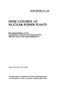 Dose Control at Nuclear Power Plants