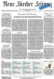 Neue Zürcher Zeitung vom 24 August 2013