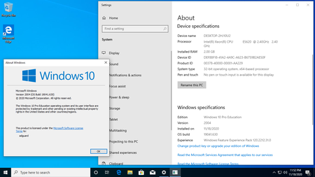 Windows 10 version 20H1 Build 19041.630 Business / Consumer Editions