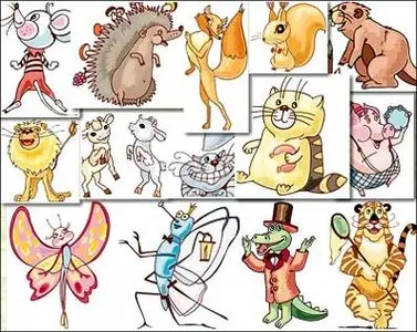 Vector Funny Animals 4