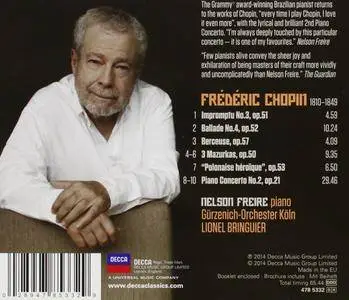 Nelson Freire - Frederic Chopin: Piano Concerto No.2; Ballade No.4; Berceuse; 3 Mazurkas; Polonaise heroique (2015)