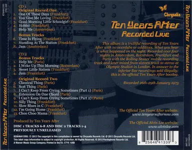 Ten Years After - Recorded Live (1973) [2013, Chrysalis, 825646413393]