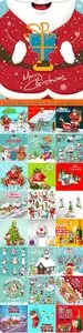 2016 Merry Christmas and Happy New Year vector background 33