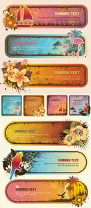 Tropical Banners Vector
