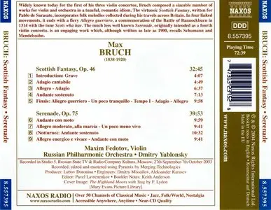Max Bruch: Scottish Fantasy; Serenade / Fedotov, Yablonsky (2004)