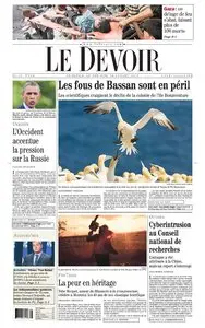Le Devoir du 29 30 Juillet 2014