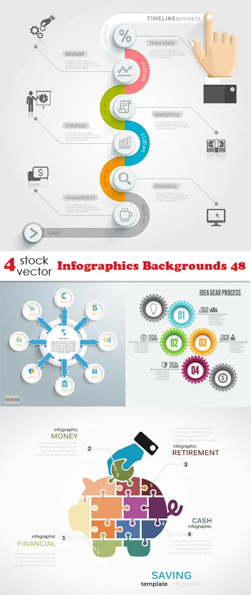 Vectors - Infographics Backgrounds 48
