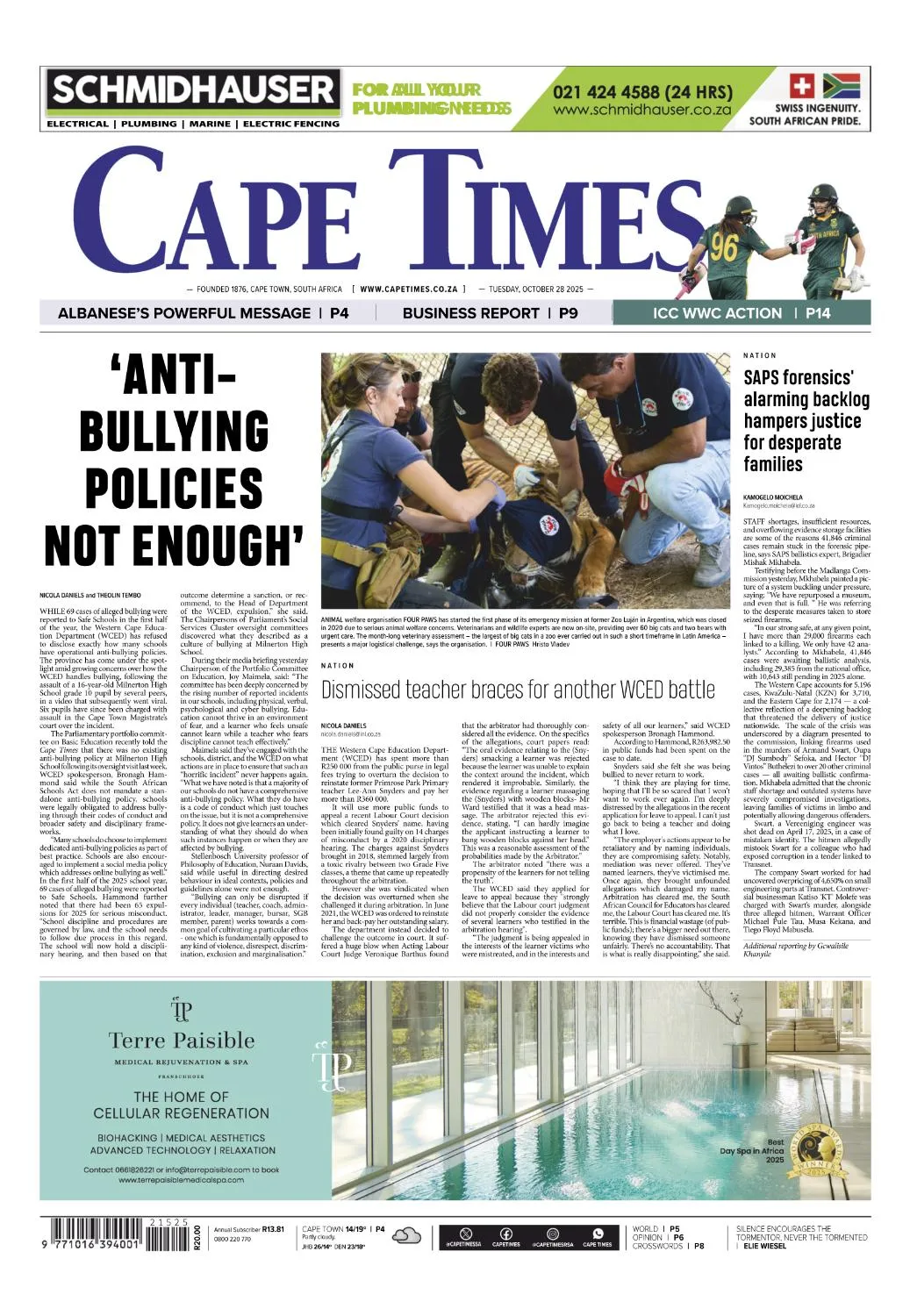Cape Times - 28 October 2025