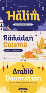EE - Halim  Modern Arabic Ramadan Font MF66X27