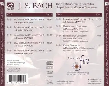 Jeannette Sorrell, Apollo's Fire - Johann Sebastian Bach: Brandenburg Concertos; Harpsichord & Violin Concertos (2010)