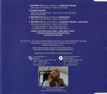 Andrea Bocelli / Gianna Nannini - Ama Credi E Vai (2006)
