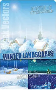 Winter landscapes 3 - Stock Vectors
