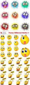 Vectors - Funny Different Smiles 7