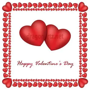 Two Hearts Greetings Vector