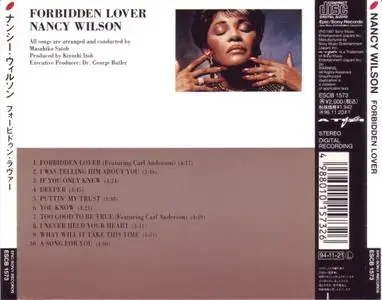 Nancy Wilson ‎- Forbidden Lover (1987) [1994, Japan]