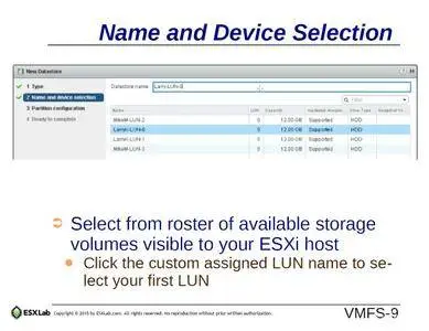 ESXLab - VMware vSphere 6.0with ESXi and vCenter Boot Camp