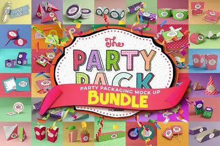 CreativeMarket - BUNDLE Party Packaging Mock ups