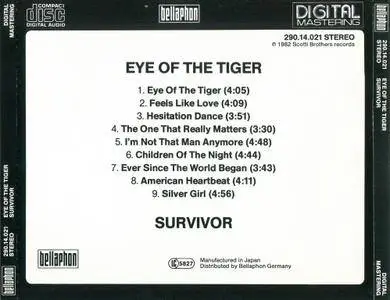 Survivor - Eye Of The Tiger (1982) {1984, Reissue}
