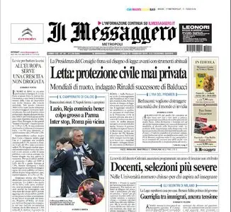IL MESSAGGERO DEL 15 FEBBRAIO 2010