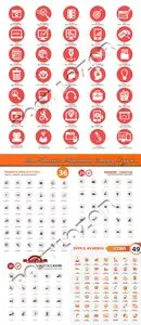 Icons Business Multimedia Industry Logistics and Finance vector