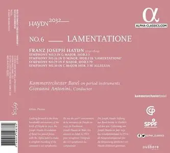 Giovanni Antonini, Kammerorchester Basel - Haydn 2032 No. 6: Lamentatione (2018)