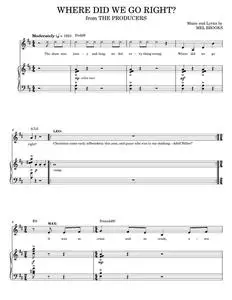 Where Did We Go Right? - Mel Brooks, The Producers Musical (Piano Vocal)