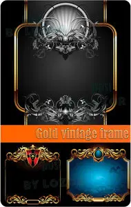 Gold vintage frame