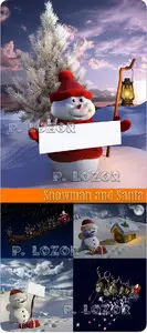 Snowman and Santa
