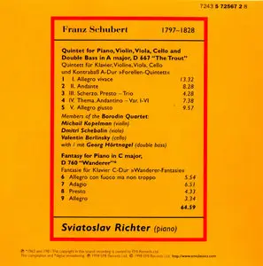 Schubert: "Trout" Quintet & "Wanderer" Fantasy / Richter, Borodin Quartet (1998)