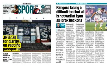 The Herald Sport (Scotland) – September 15, 2021