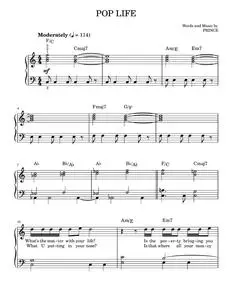 Pop life - Prince (Easy Piano)