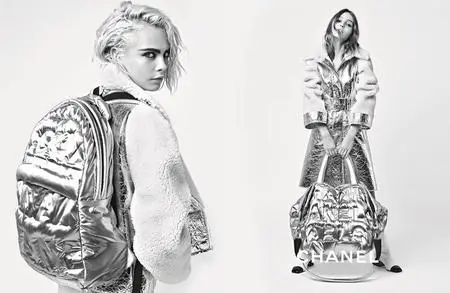 Lily-Rose Depp and Cara Delevingne by Karl Lagerfeld for CHANEL Fall/Winter 2017-2018 Campaign