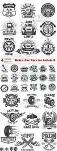 Vectors - Retro Car Service Labels 8