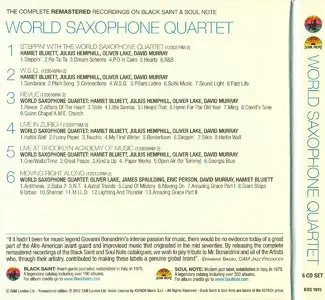 World Saxophone Quartet - The Complete Remastered Recordings on Black Saint and Soul Note (2012) {6CD Set CAM Jazz BXS 1015}