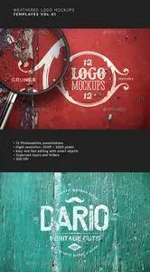 Graphicriver - Weathered Logo Mockups