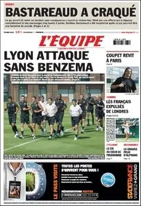 L'Équipe, du Mardi 30 Juin 2009.