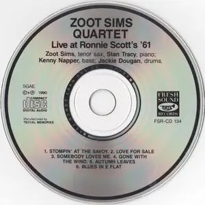 Zoot Sims Quartet - Live at Ronnie Scott's '61 (1990)