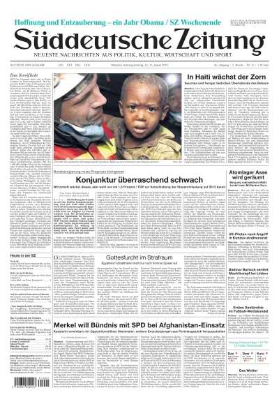 Sueddeutsche Zeitung vom 16.01.2010