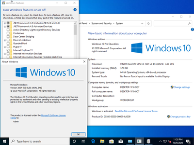 Windows 10 20H1 2004.10.0.19041.546 AIO 15in1 (x64) Preactivated October 2020