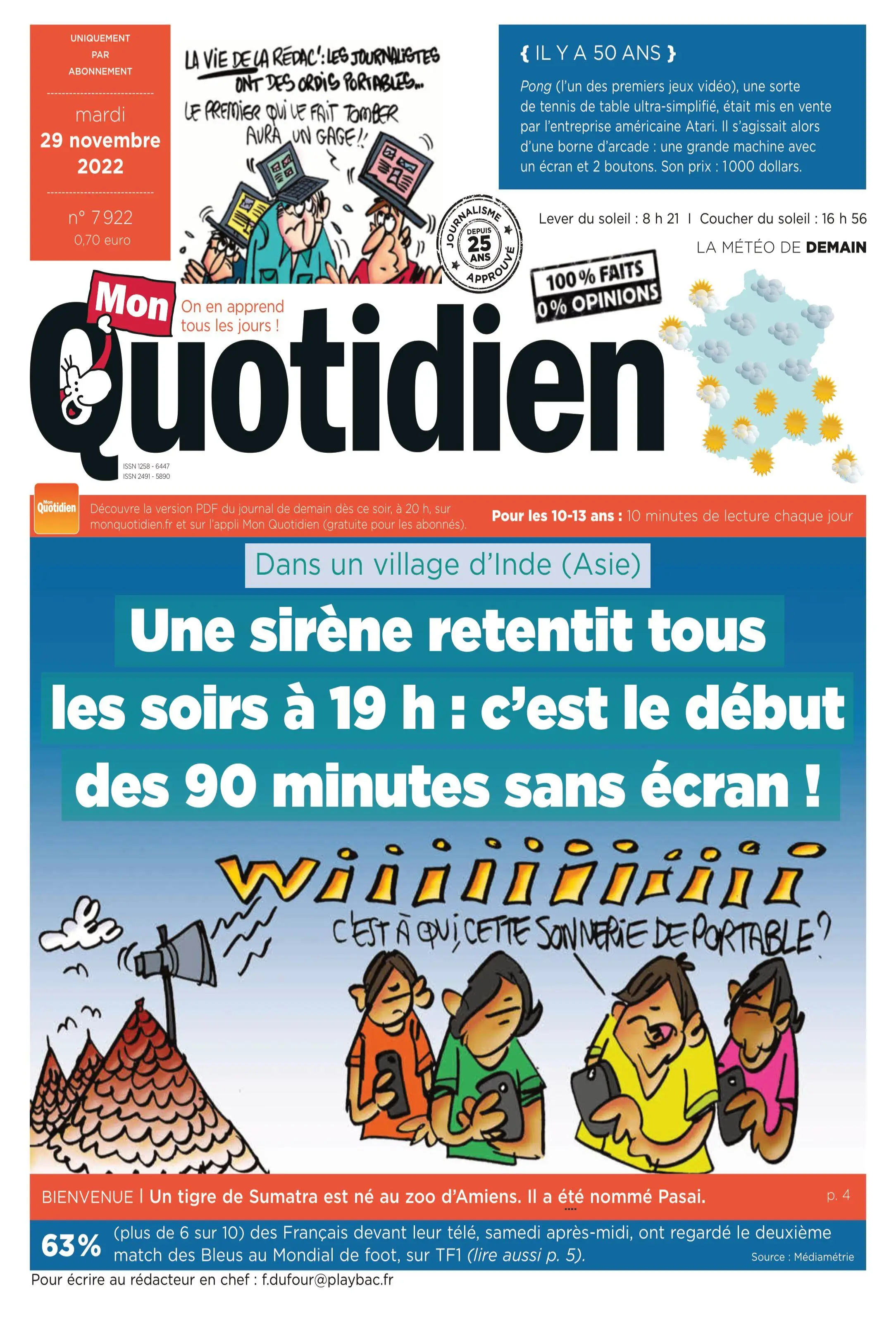 Mon Quotidien – 29 novembre 2022
