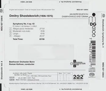 Dmitry Shostakovich - Symphony No. 4 (2007) {Hybrid-SACD // ISO & HiRes FLAC} 