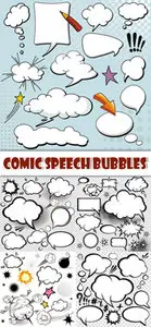 Comic Style Speech Bubbles Vector