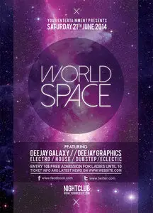 Flyer Template PSD - World Space